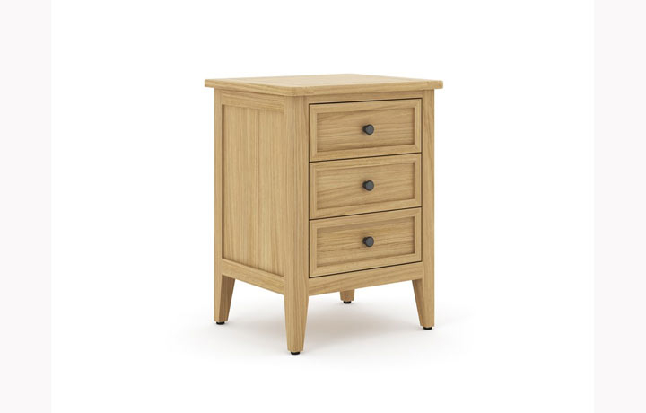 Hanson Oak Collection - Hanson Oak 3 Drawer Bedside