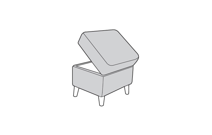 Chair, Sofas, Sofa Beds & Corner Suites - Molly Storage Footstool