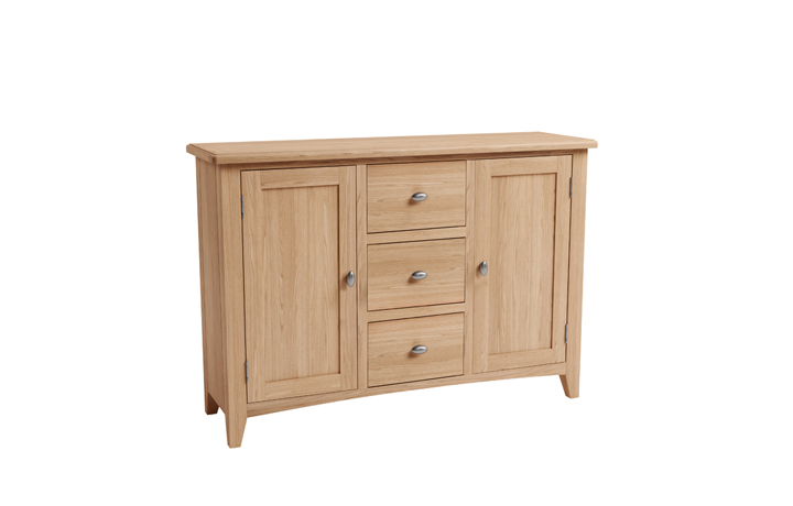 Columbus Oak Furniture Range - Columbus Oak Large Sideboard