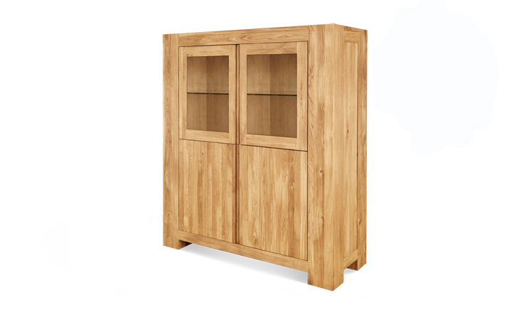 Bookcases - Majestic Solid Oak Large Display Cabinet