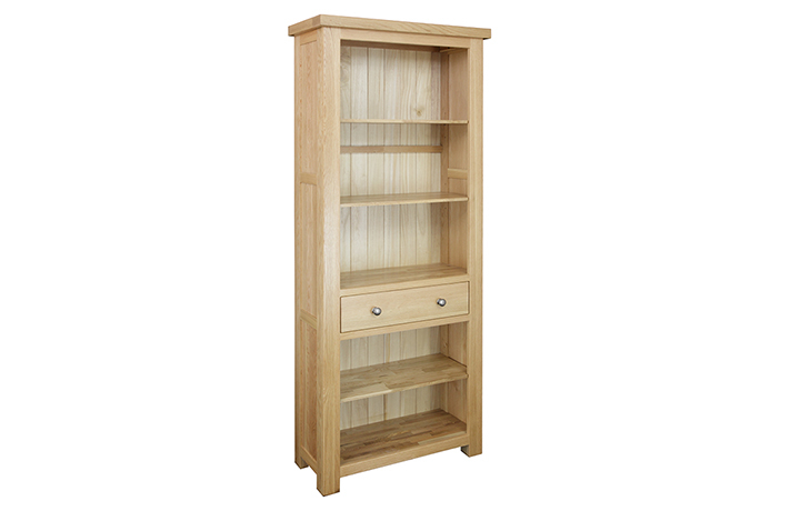 Suffolk Solid Oak Furniture Range - Suffolk Solid Oak Tall 3 Shelf 1 Drawer Unit