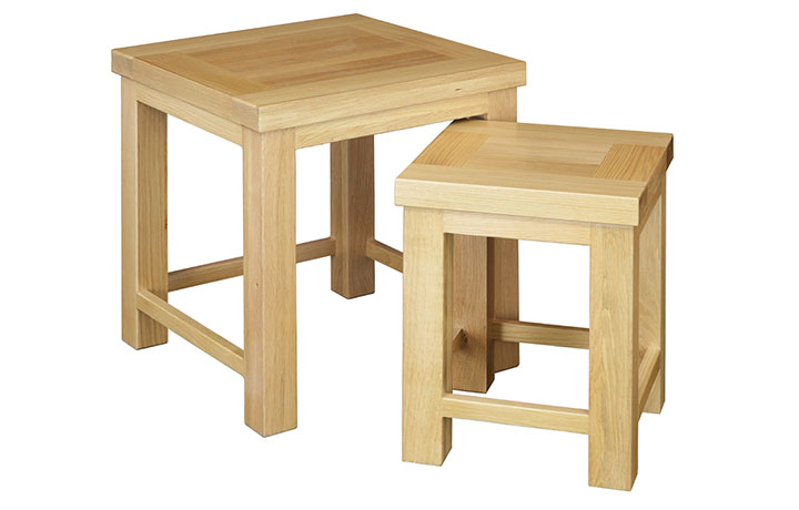 Nested Tables - Suffolk Solid Oak Nest Of 2 Tables