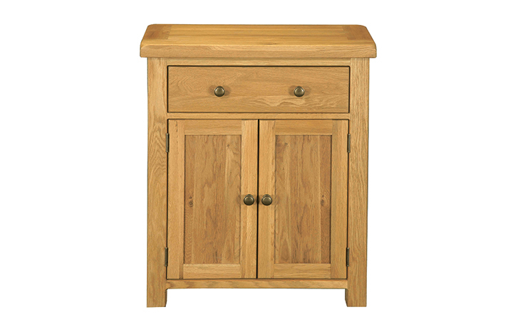Norfolk Solid Oak Furniture Range - Norfolk Rustic Solid Oak Sideboard 1 Drawer 2 Door Dresser Base