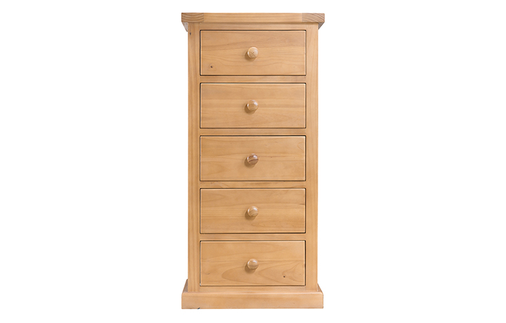 Country Pine - Country Pine 5 Drawer Wellington Chest