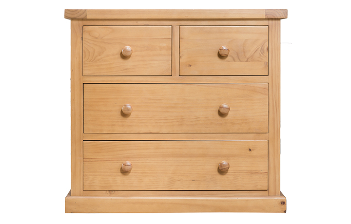 Chest Of Drawers - Country Pine 2 Over 2 Chest Of Drawers