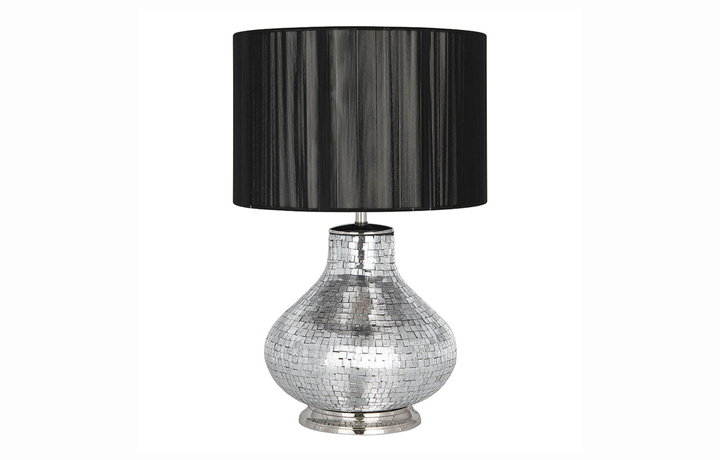 Lighting Range (PLL) - PLL111 Silver Mosaic Table Lamp (Base Only)
