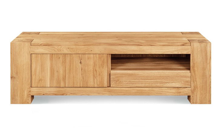 Oak Standard TV Units - Majestic Solid Oak Large TV Unit