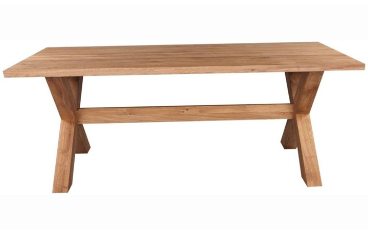 Majestic Oak Furniture Range - Majestic Solid Oak 240cm Cross Leg Dining Table