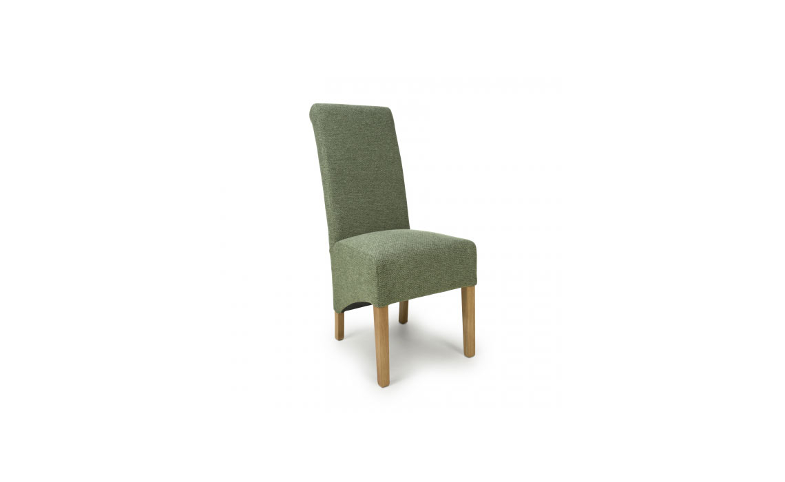 Krista Upholstered Chairs - Krista Weave Green Dining Chair