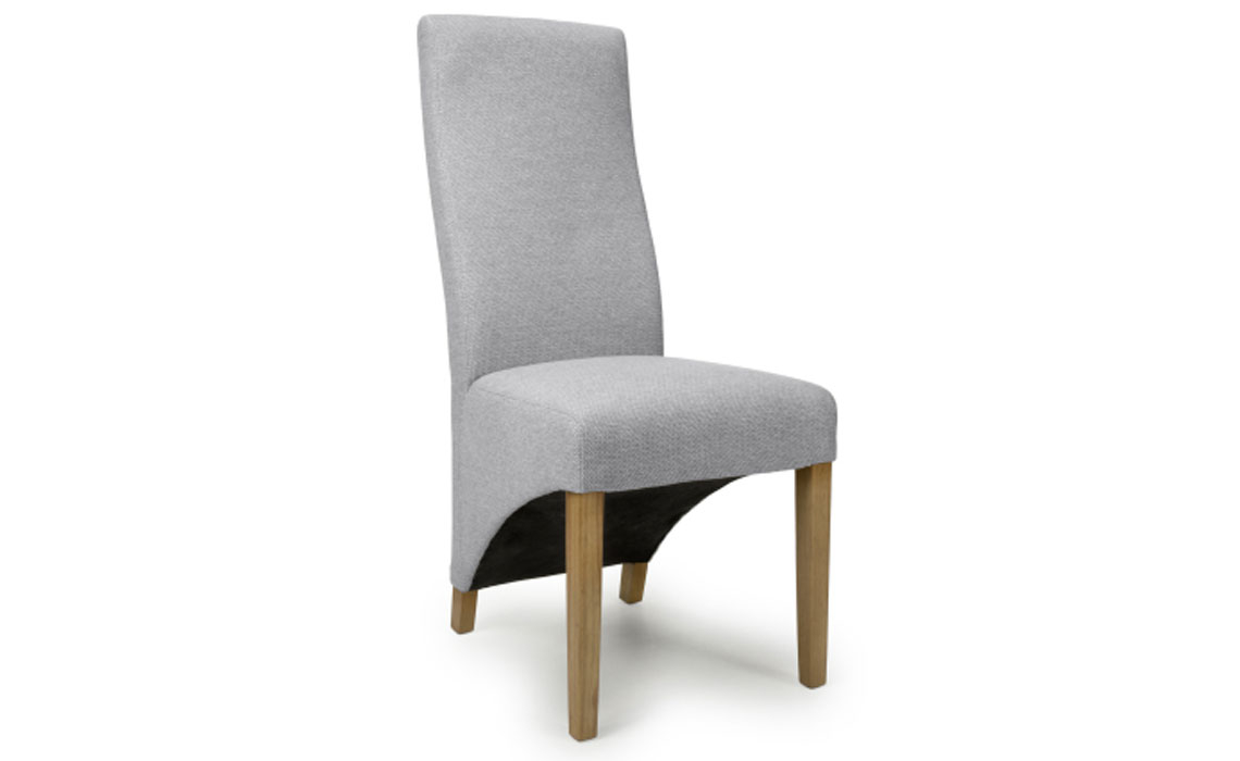 Oban Upholstered Chairs - Oban Light Grey Weave Dining Chair