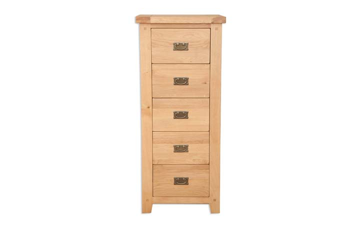 Chest Of Drawers - Windsor Natural Oak 5 Drawer Wellington Chest