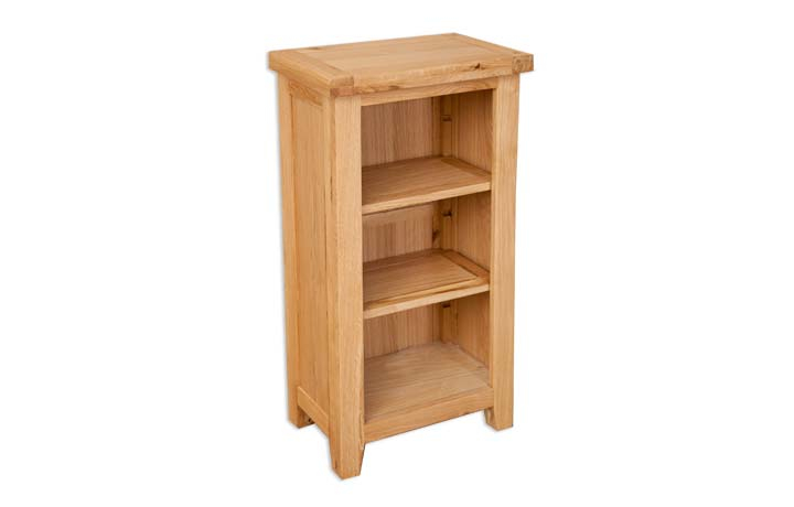 Oak Bookcases - Windsor Natural Oak Small Bookcase / DVD Rack