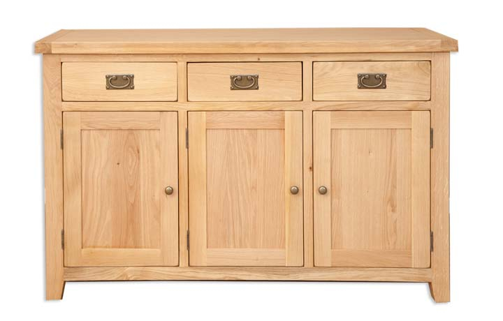 Windsor Natural Oak - Windsor Natural Oak Large 3 Door 3 Drawer Sideboard