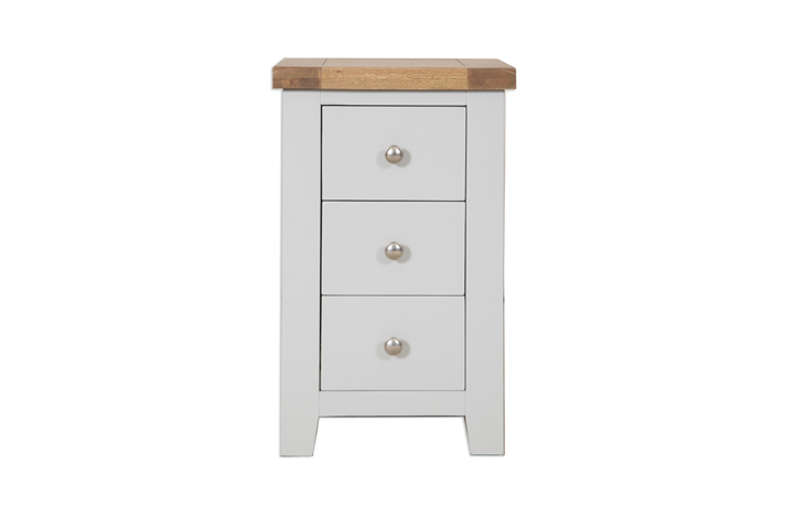 Bedsides - Henley Grey Painted 3 Drawer Bedside Cabinet