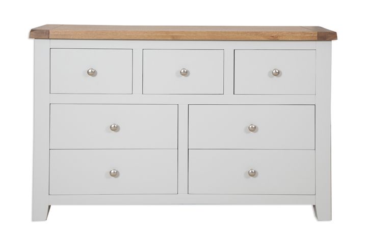 Henley Grey Painted Collection - Henley Grey Painted 7 Drawer Wide Chest