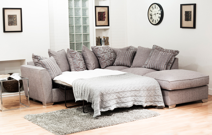  Sofa Beds - Aylesbury Corner Chaise & Stool With Bed Action (Standard or Scatter Back)