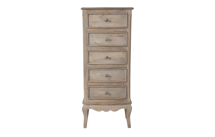 Chest Of Drawers - Montpellier Solid Mango 5 Drawer Wellington Chest