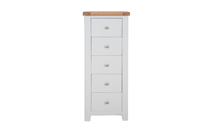 Henley Grey Painted Collection - Henley Grey Painted 5 Drawer Tall Chest