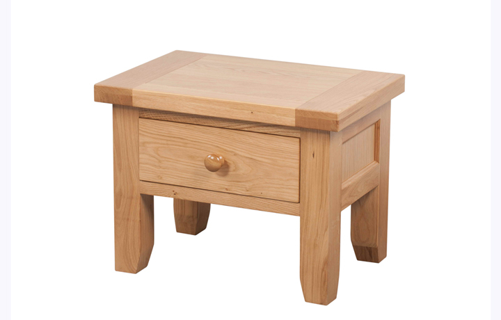 Toulouse Oak Furniture Range  - Toulouse Oak Side Table With 1 Drawer