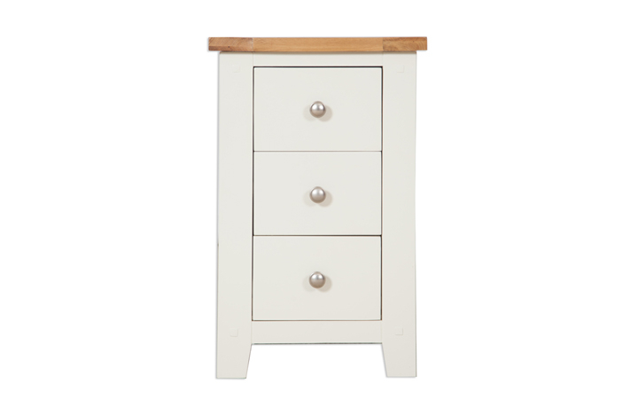 Painted 3 Drawer Bedside Cabinets - Chelsworth Ivory Painted 3 Drawer Bedside Cabinet