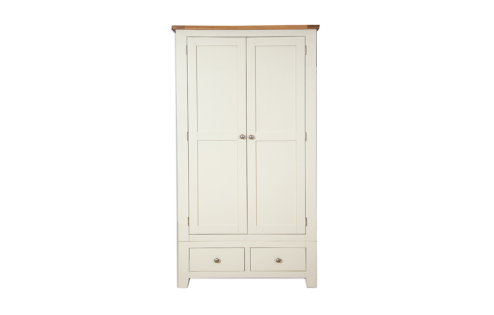 Chelsworth Ivory Painted Collection - Chelsworth Ivory Painted Double Wardrobe With Drawers