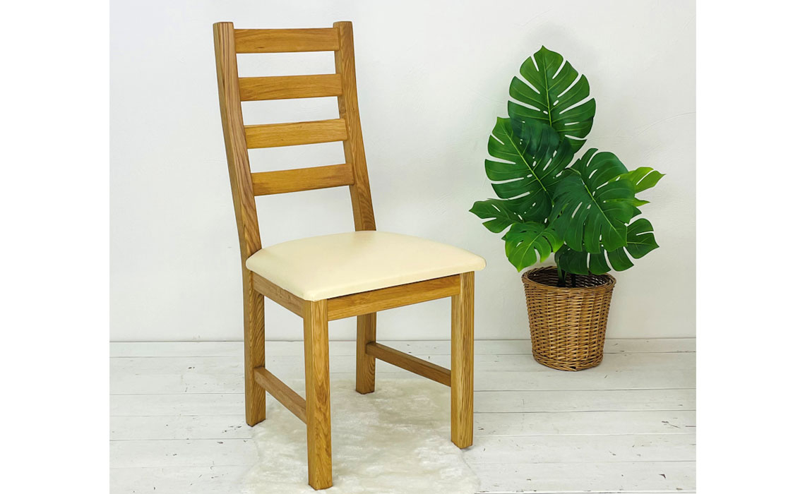 York Oak Dining Chair Collection - York Solid Oak Bari Dining Chair