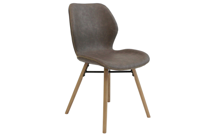 Leather or PU Dining Chairs - Restmore Dining Chair - Light Brown