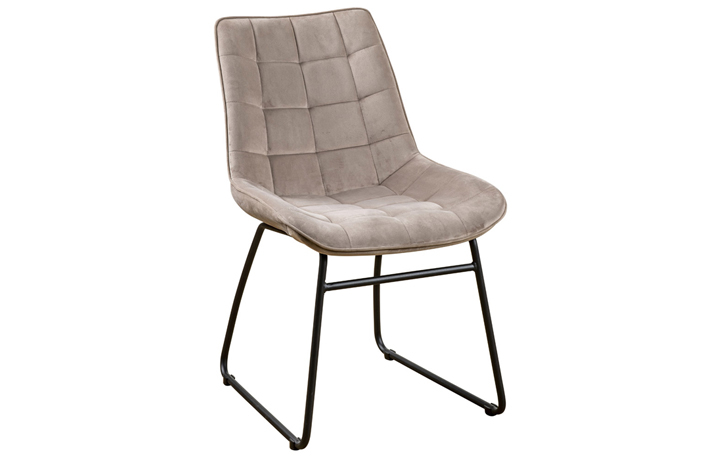Upholstered Dining Chairs - Marlow Upholstered Square Stitched Dining Chair Mink