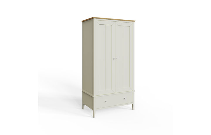 Wardrobes - Riva Painted Double Wardrobe With Drawer 