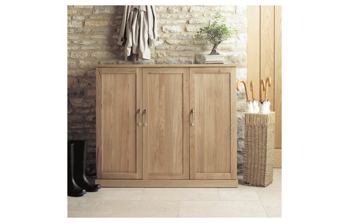 Pacific Oak Furniture Range - Pacific Oak Extra Large Shoe Cupboard