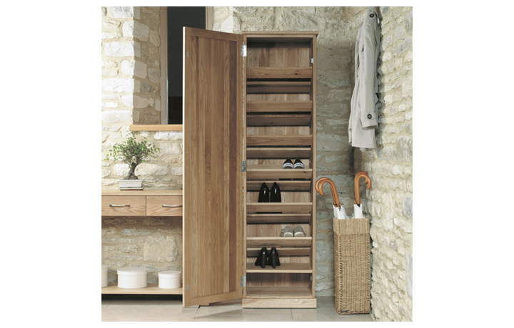 Pacific Oak Furniture Range - Pacific Oak Tall Shoe Cupboard