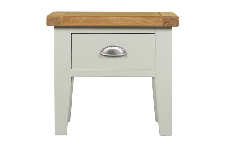 Painted Coffee Tables - Eden Grey Painted Lamp Table With Drawer