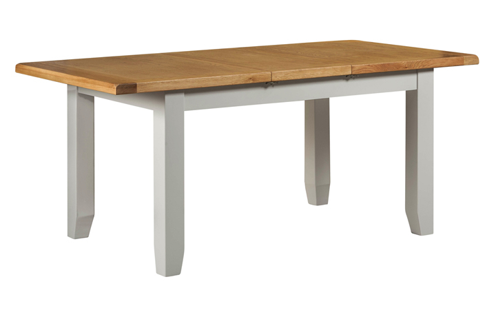 Dining Tables - Eden Grey Painted Medium Extending Dining Table