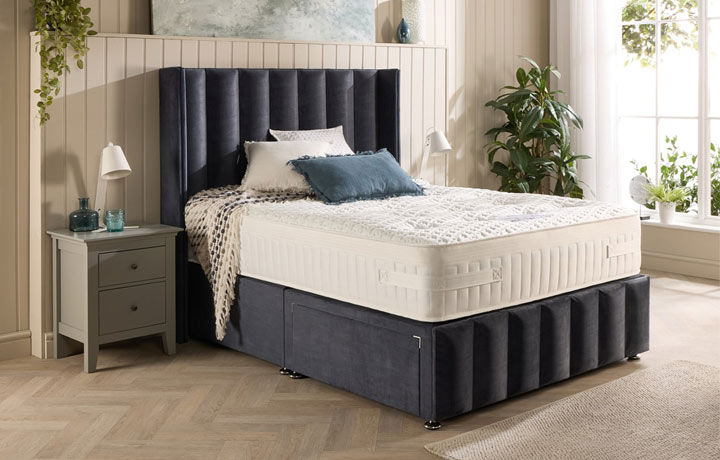 3ft Single Mattress & Divan Packages - 3ft Single Nautilus 2000 Pocket Mattress With 2 Drawer Divan & Headboard