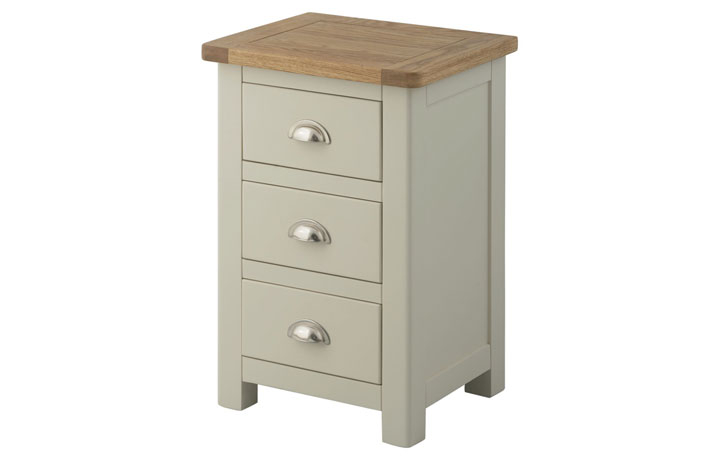 Pembroke Stone Painted Collection - Pembroke Stone Painted 3 Drawer Bedside 