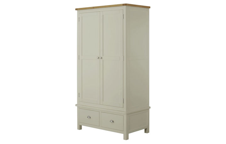 Painted 2 Door Wardrobes - Pembroke Stone Painted Gents Wardrobe