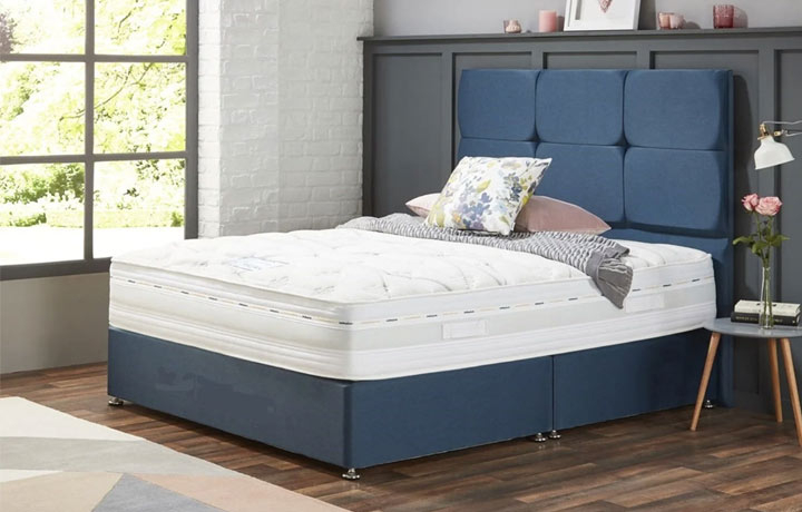 6ft Super Kingsize Mattress & Divan Package Deals  - 6ft Super King Solice 1000 Mattress With 24" Headboard Packages