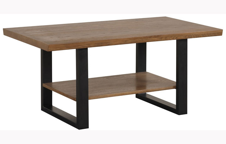 Boston Rustic Oak Furniture Collection - Boston Oak Coffee Table
