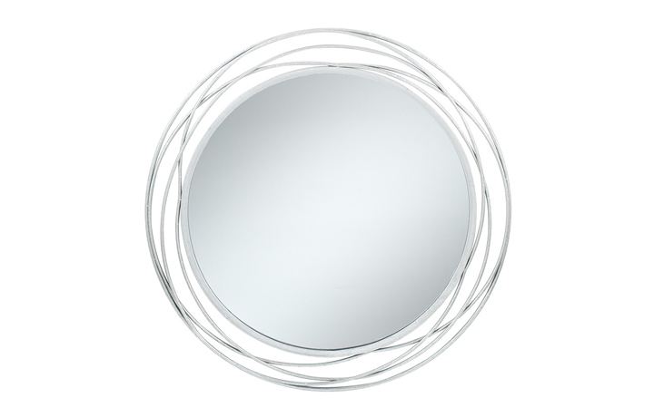 Mirrors - Antique Silver Metal Round Wall Mirror