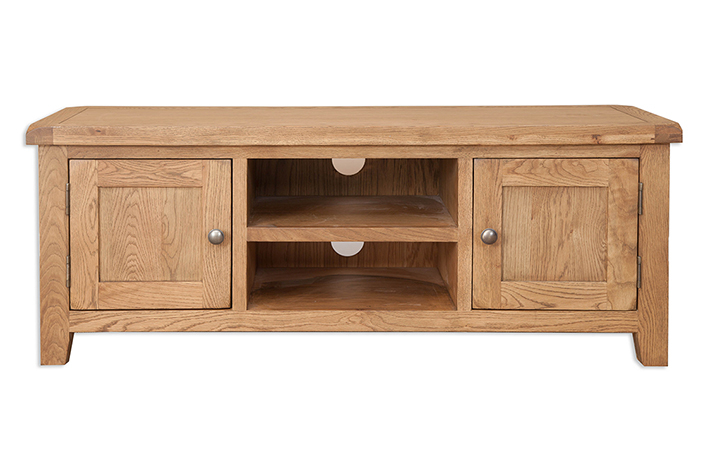 Oak Standard TV Units - Windsor Rustic Oak Large TV Cabinet