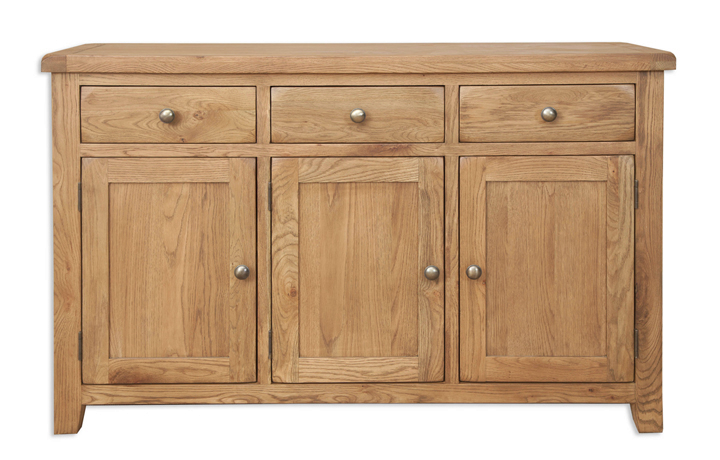 Windsor Rustic Oak - Windsor Rustic Oak 3 Door Sideboard