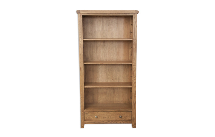 Windsor Rustic Oak - Windsor Rustic Oak Large Bookcase