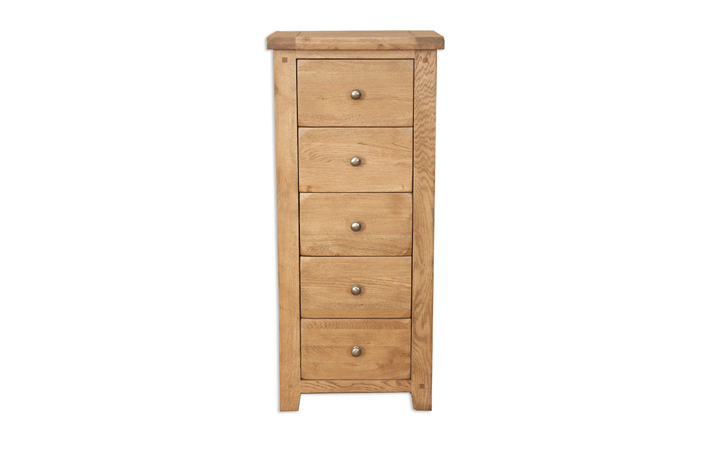 Windsor Rustic Oak - Windsor Rustic Oak 5 Drawer Tall Chest