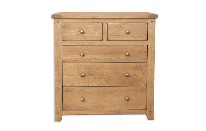 Chest Of Drawers - Windsor Rustic Oak 2 Over 3 Chest