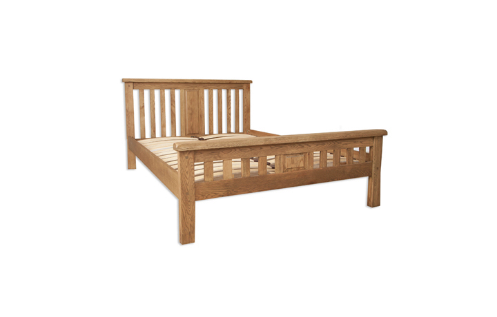 5ft Kingsize Hardwood Bed Frames - Windsor Rustic Oak 5ft Kingsize Bed Frame