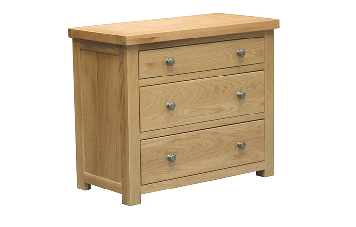 Chest Of Drawers - Suffolk Solid Oak 3 Drawer Chest 