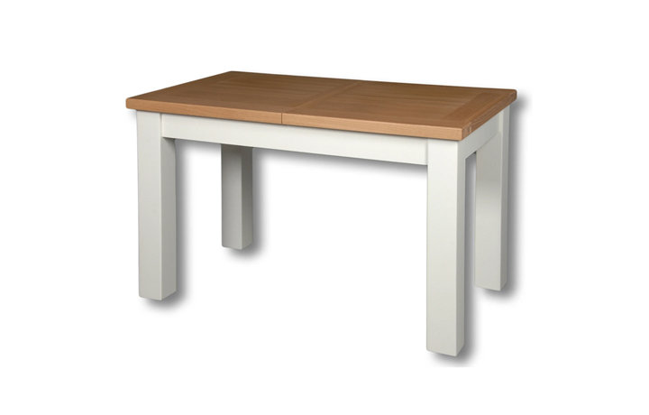 Suffolk Painted Collection White & Grey  - Suffolk Painted 120-150cm Extending Dining Table