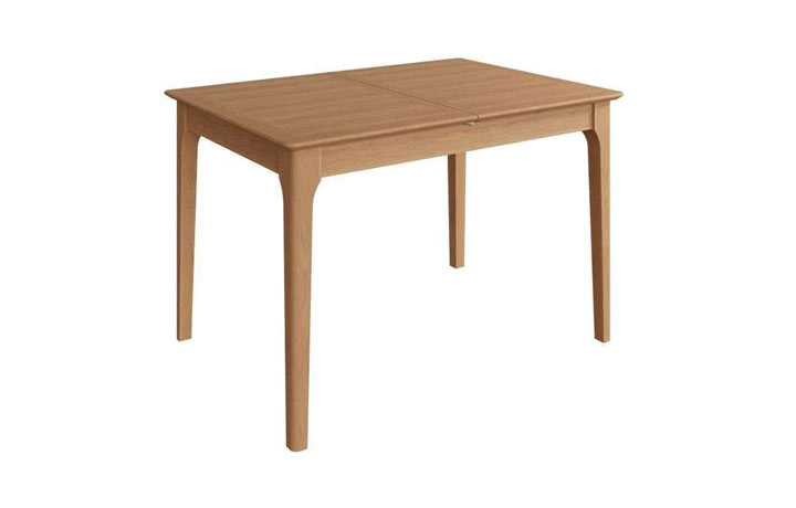 Odense Oak Furniture Collection - Odense Oak 120-160cm Butterfly Extending Table