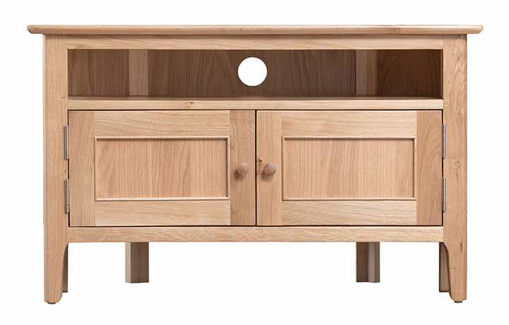 Odense Oak Furniture Collection - Odense Oak Corner TV Cabinet