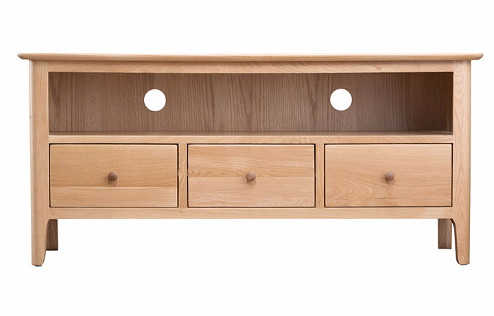 Odense Oak Furniture Collection - Odense Oak Large TV Cabinet